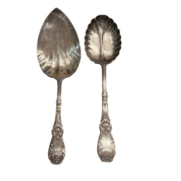 Wm Rogers Other - Wm. Rogers Silverplate Serving Set PRISCILLA Lady Ann Shell Pie Server Berry Spn